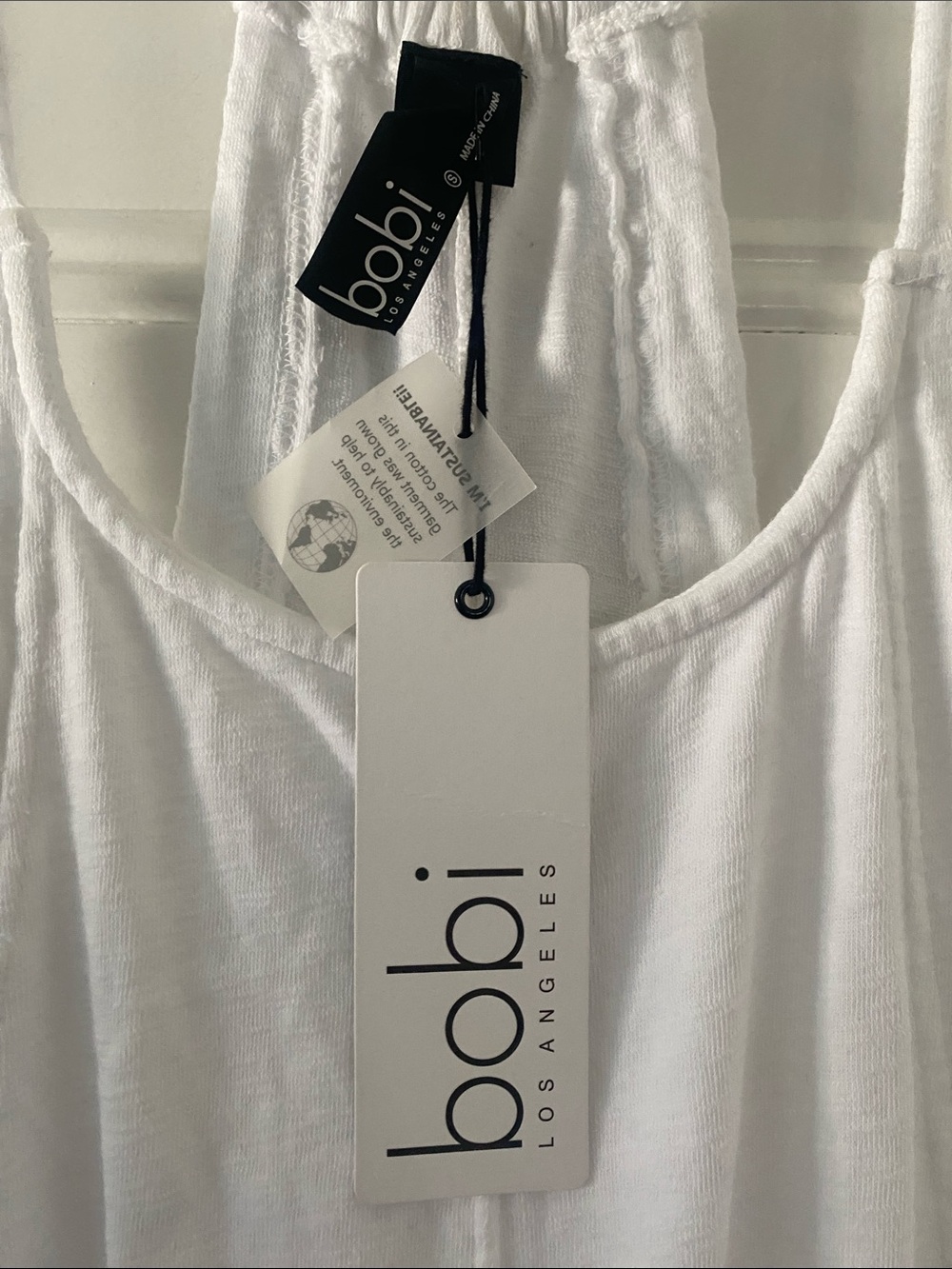 bobi White Racerback Pocket Tank - Picture 2 of 2
